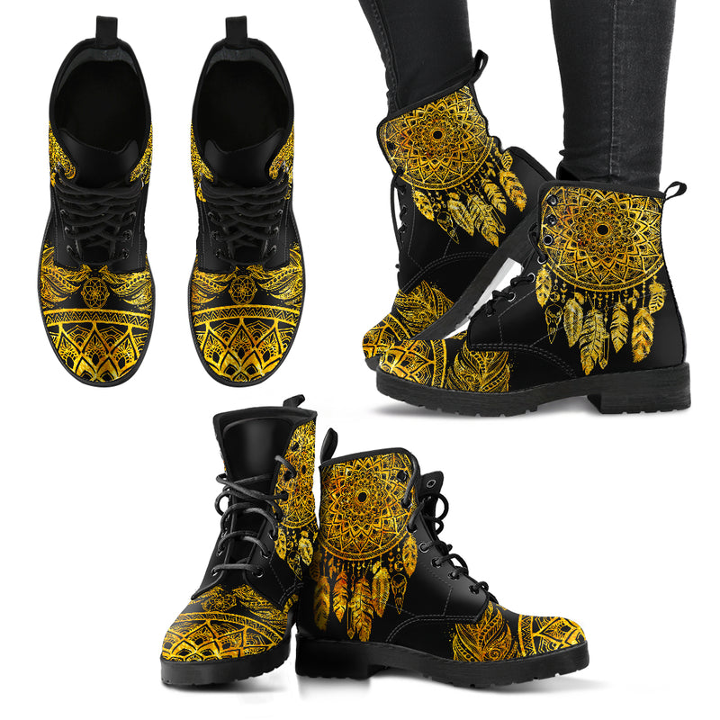 Golden Dream Catcher Handcrafted Boots