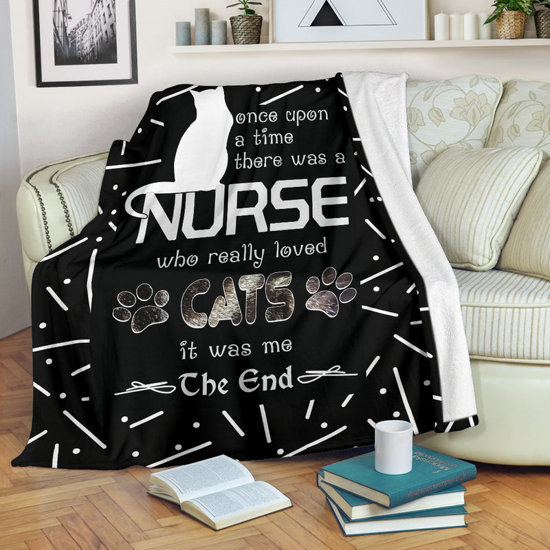 Cat Lover Nurse Premium Blanket