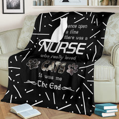 Cat Lover Nurse Premium Blanket