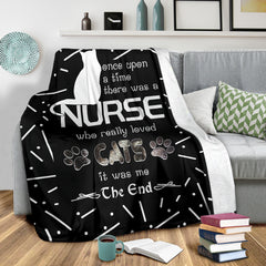 Cat Lover Nurse Premium Blanket