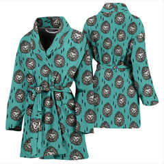 Amazing Lion Pattern Print Women's Bath Robe-Free Shipping