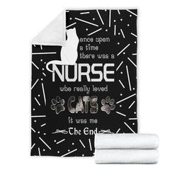 Cat Lover Nurse Premium Blanket